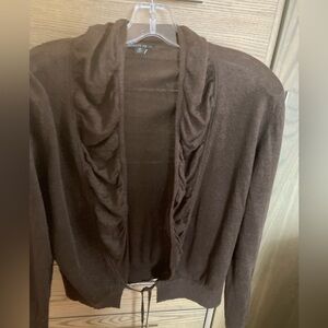 Lafayette 148 Cardigan Linen Brown -M EUC